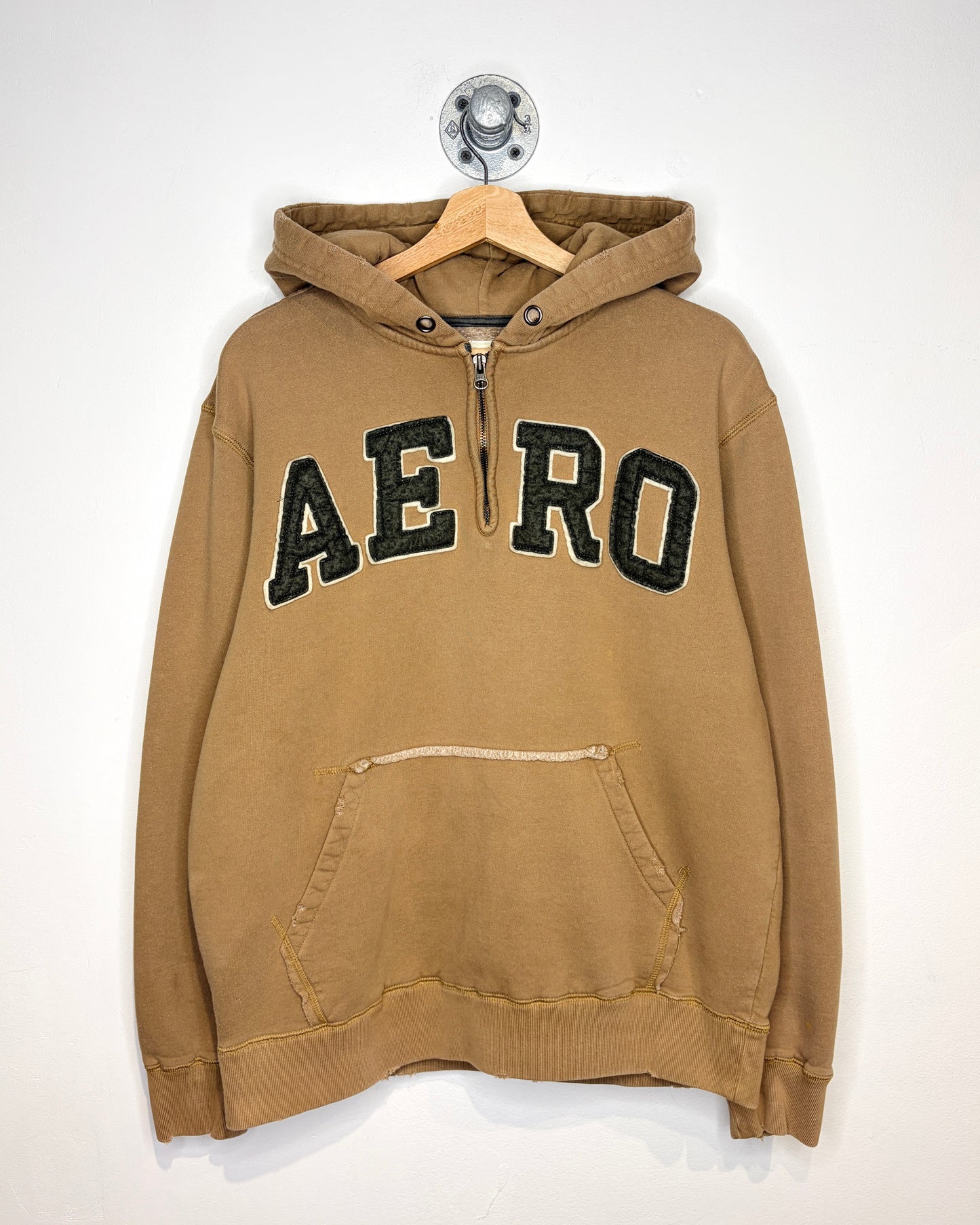 2000s Aeropostale Earth Tone 1/4 Zip Hoodie
