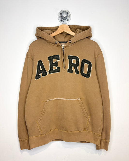 2000s Aeropostale Earth Tone 1/4 Zip Hoodie