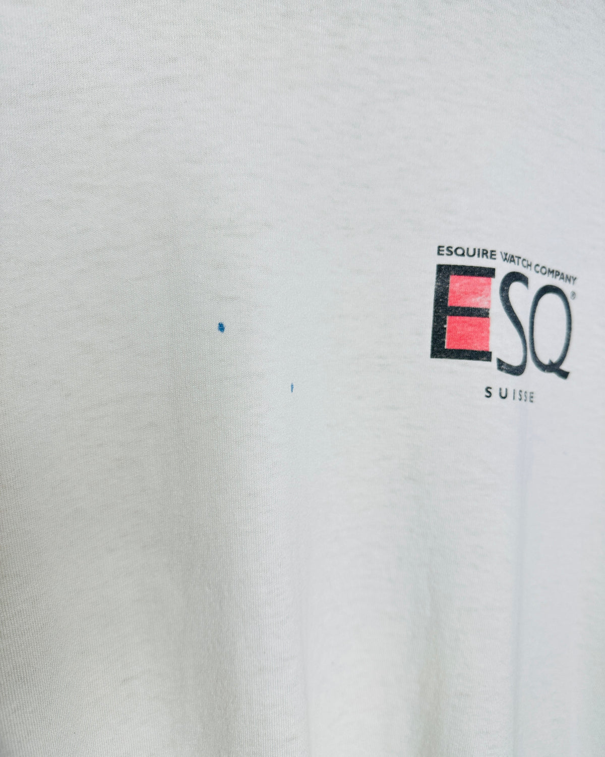 Vintage 1980s Esquire Watch Company White Tee Shirt