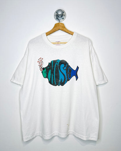 Vintage 90s Phish White Band Tee Shirt