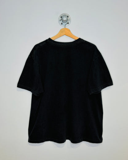 Reebok Hoops Logo Faded Black Tee Shirt