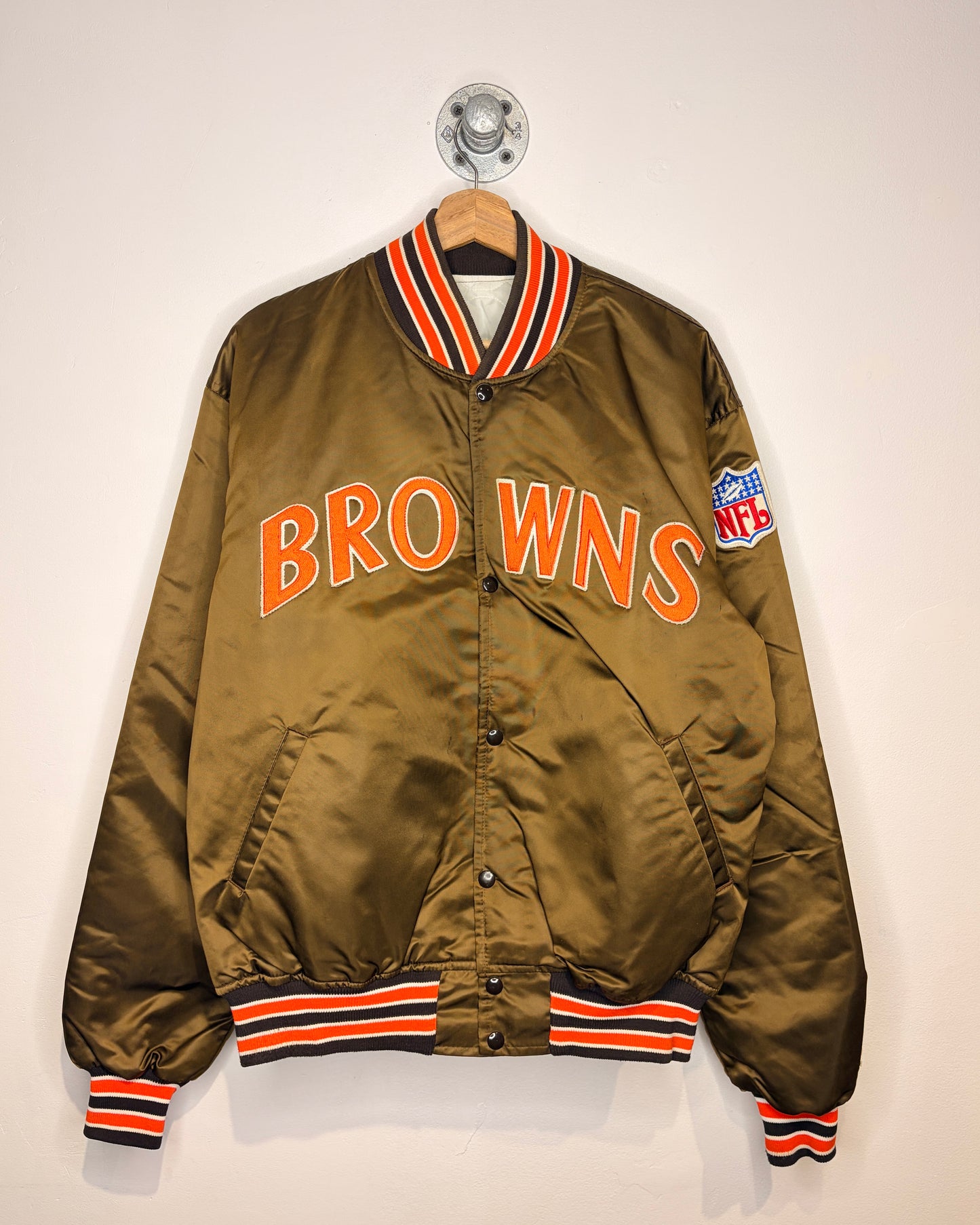 Vintage 90s Starter Pro Line Cleveland Browns Satin Jacket