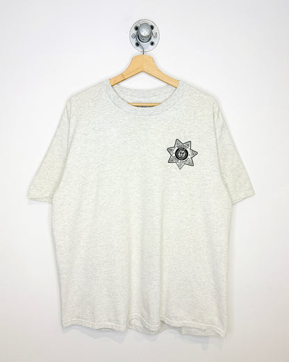 Vintage 90s Davis County Bed N Breakfast Ash Grey Tee Shirt