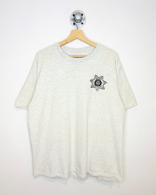 Vintage 90s Davis County Bed N Breakfast Ash Grey Tee Shirt