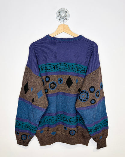 Vintage 90s Emilio Sandrini Purple Textured Sweater