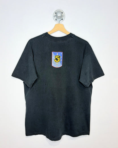 Vintage 1998 Babylon 5 TV Show Faded Black Promo Tee Shirt