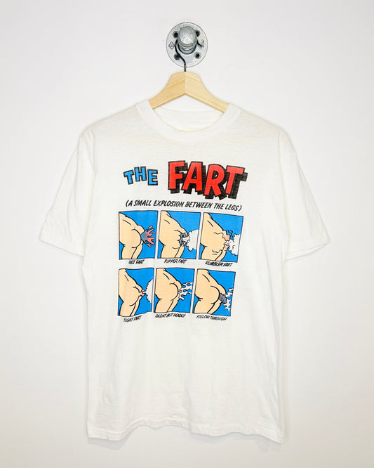 Vintage 80s “The Fart” Paper Thin White Tee Shirt