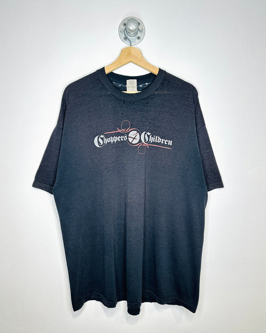 2007 Choppers Children Distressed Black Tee Shirt