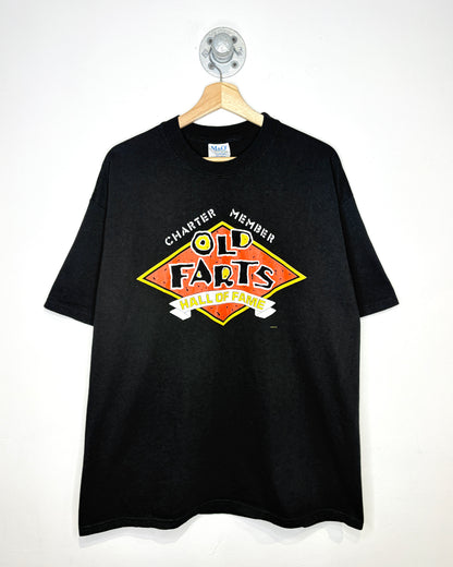 2000s Old Farts Hall Of Fame Black Tee Shirt