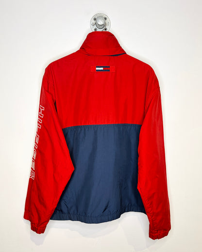 Vintage 2000s Tommy Hilfiger Navy & Red Packable Hood Jacket