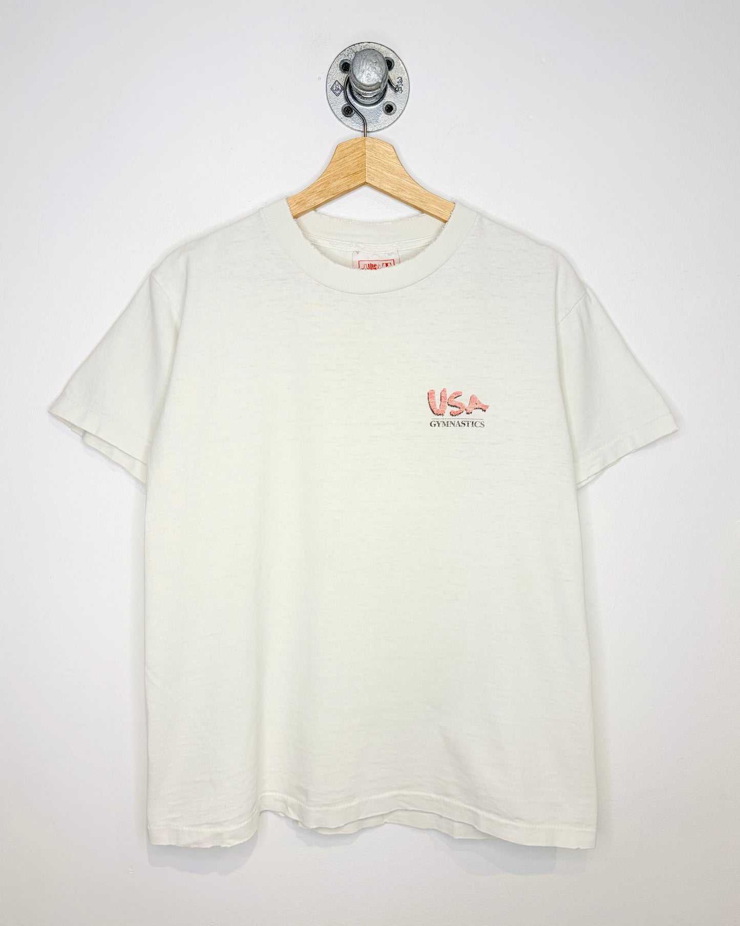 Vintage 1990s USA Gymnastics Cream Tee Shirt