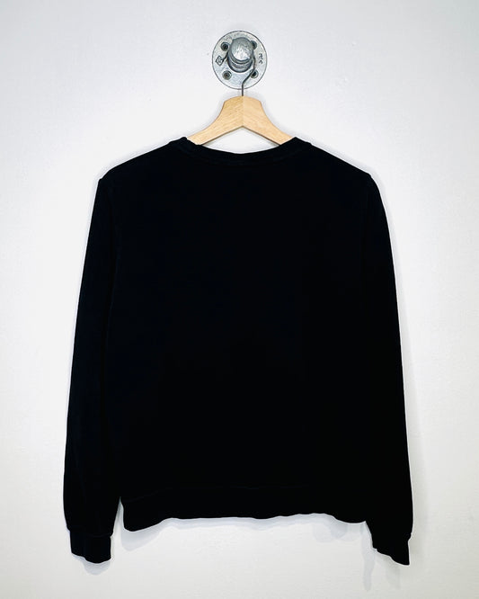 2000s Nike Swoosh Black Thin Crewneck Sweatshirt