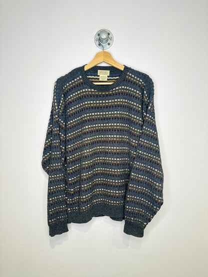 Vintage 1990s St John’s Bay Grey Cotton And Acrylic Sweater
