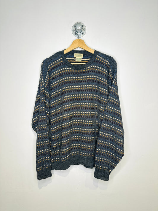 Vintage 1990s St John’s Bay Grey Cotton And Acrylic Sweater
