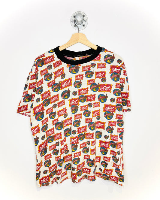Vintage 70s Schlitz Beer AOP White Tee Shirt
