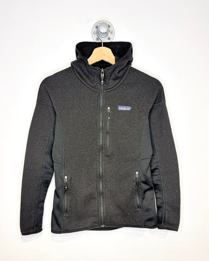 Women’s Patagonia Black Hooded Zip Up Fleece