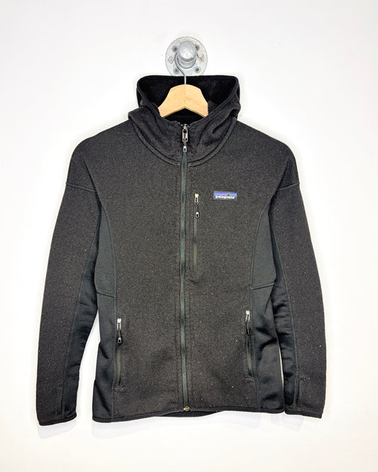 Women’s Patagonia Black Hooded Zip Up Fleece