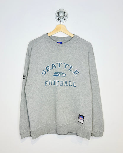 2000s Seattle Seahawks Football Grey Crewneck Sweatshirt