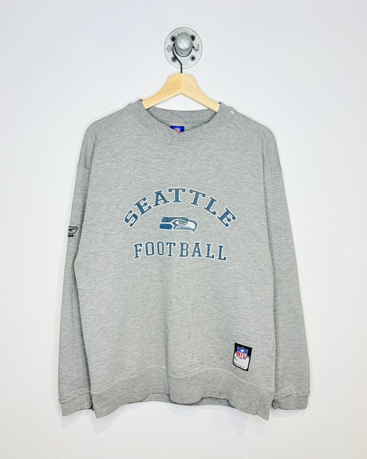 2000s Seattle Seahawks Football Grey Crewneck Sweatshirt