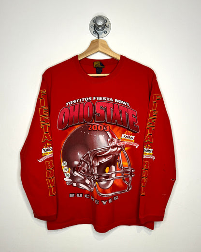Vintage 2003 Ohio State Tostitos Fiesta Bowl Red Longsleeve Shirt
