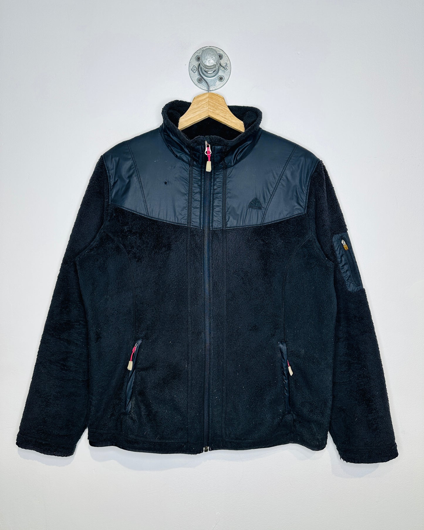 Nike Acg Nylon And Polyester Black Zip Up Jacket