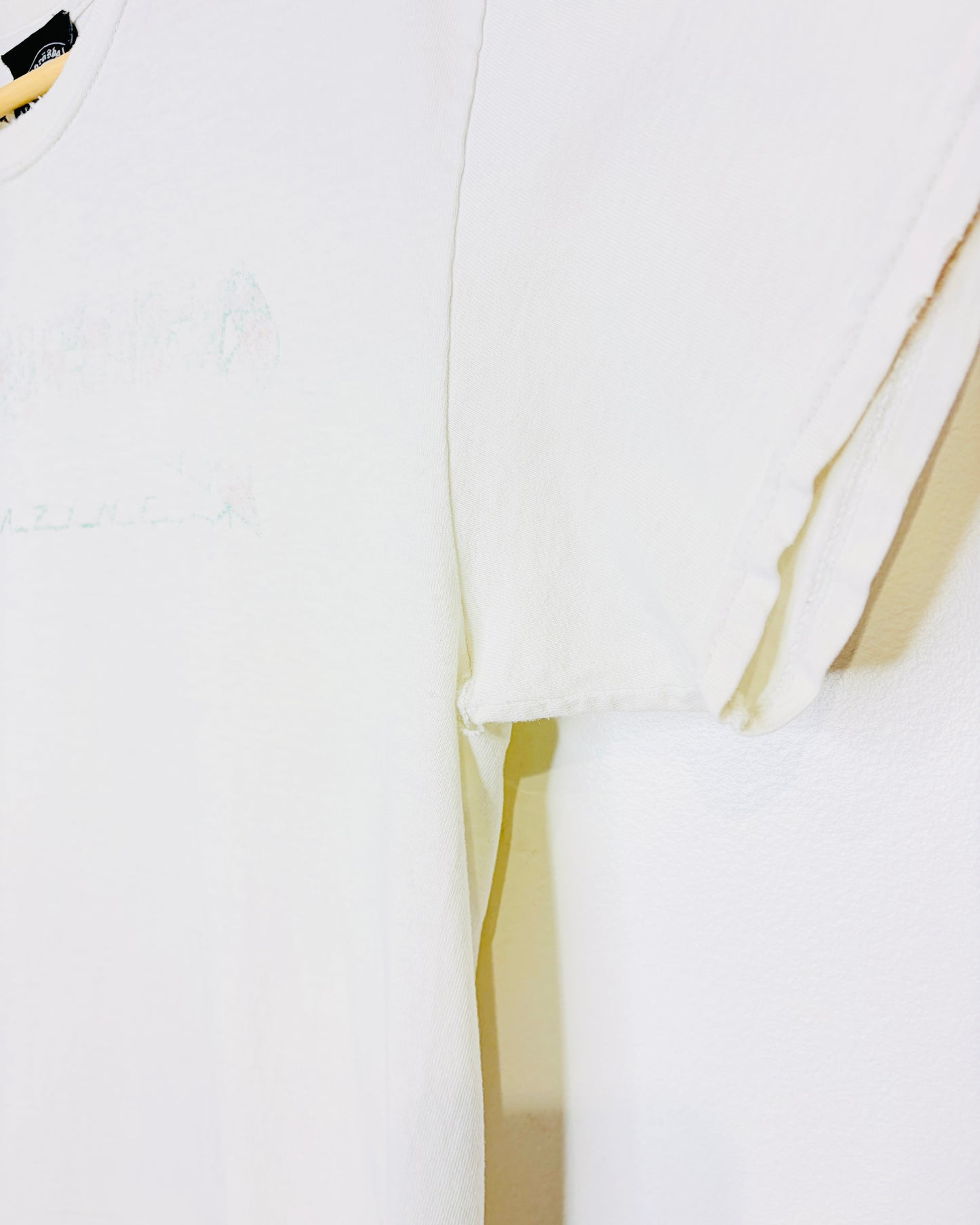Thrasher Skate Faded Graphic White Distressed Tee Shirt