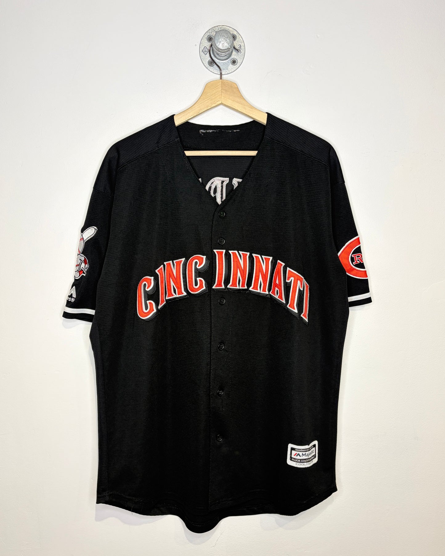 MLB Cincinnati Reds Sanders #21 Black Baseball Jersey