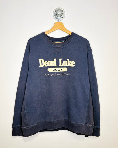 2007 Dead Lake “Always A Good Time” Slate Blue Crewneck Sweatshirt