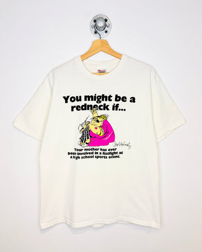Vintage 1995 Club Red Max Laffs White Tee Shirt