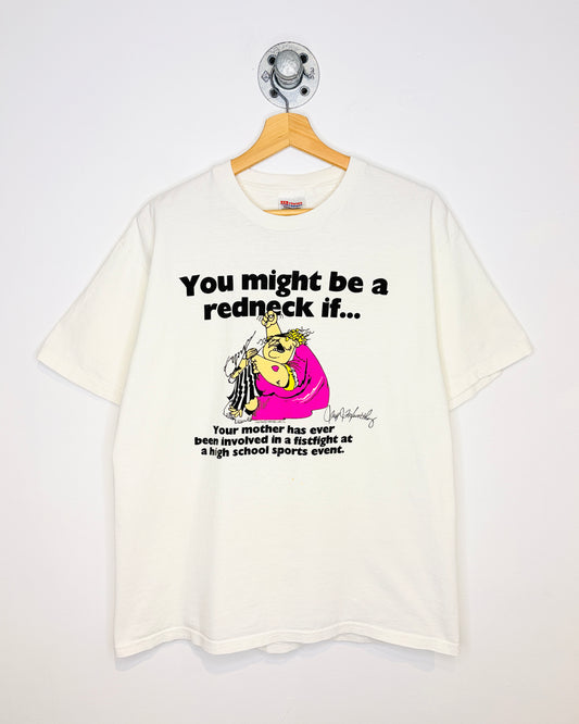 Vintage 1995 Club Red Max Laffs White Tee Shirt