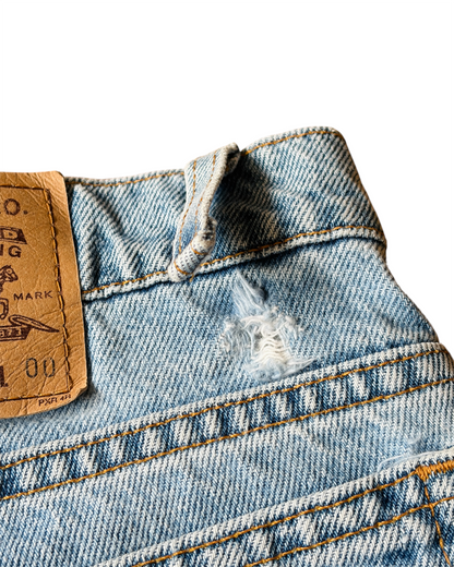 Vintage 90s Levi’s 505 Orange Tab Light Wash Jean Shorts