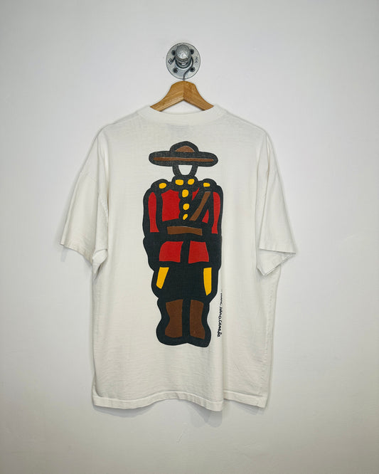 Vintage 1990s Canada Mountie White Tee Shirt