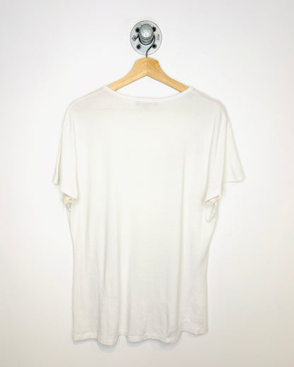 Vintage Y2K Women’s Hello Paris White Tee Shirt