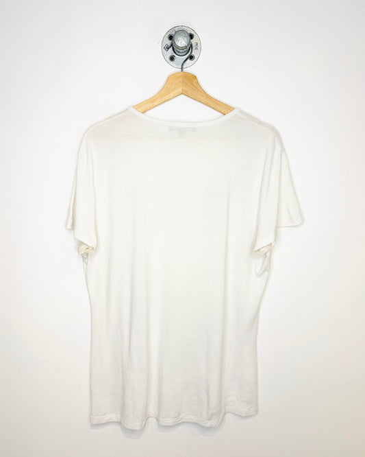 Vintage Y2K Women’s Hello Paris White Tee Shirt