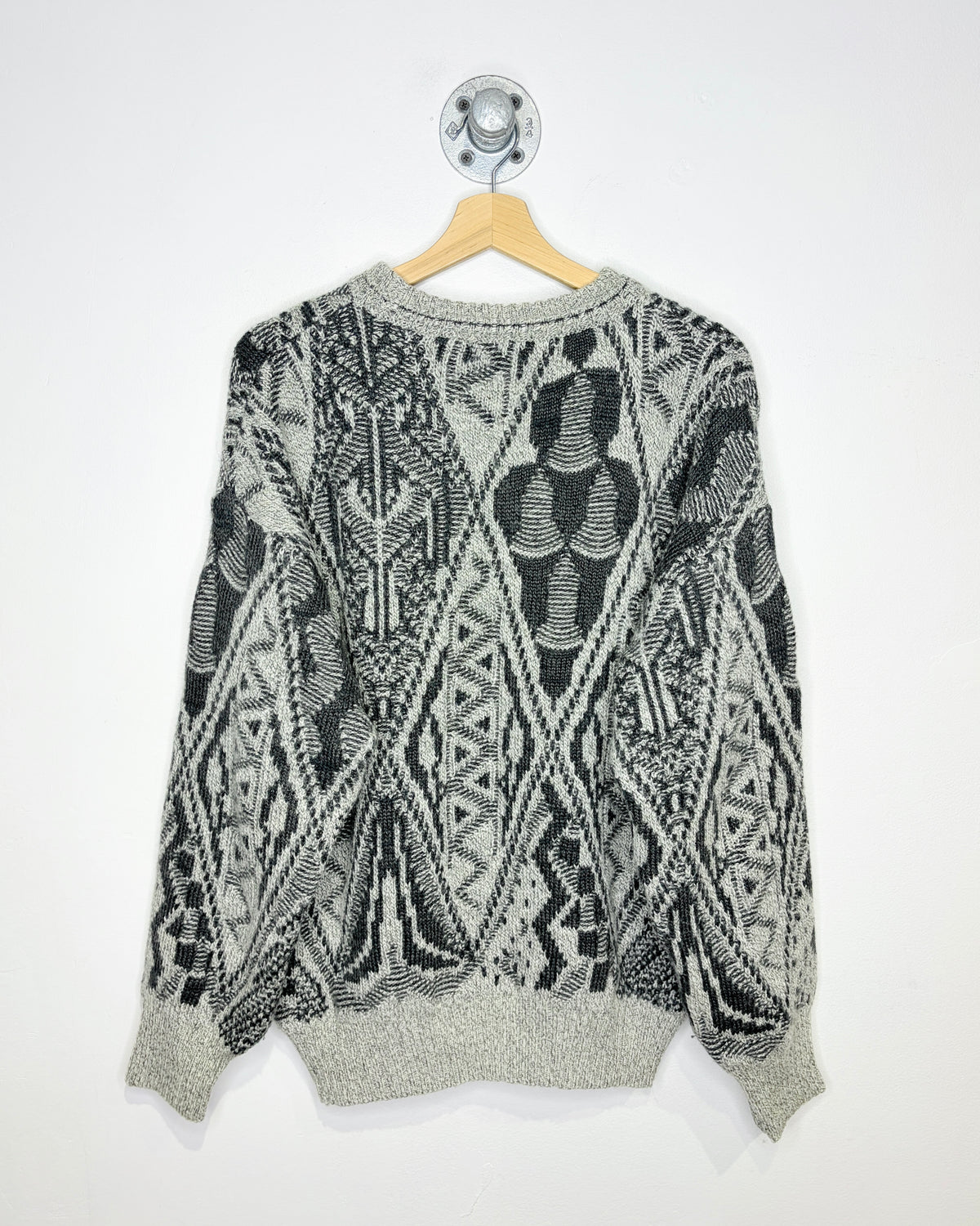 Vintage 80s Brettons Private Label Grey Wool Sweater