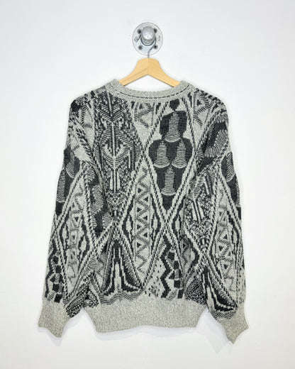 Vintage 80s Brettons Private Label Grey Wool Sweater