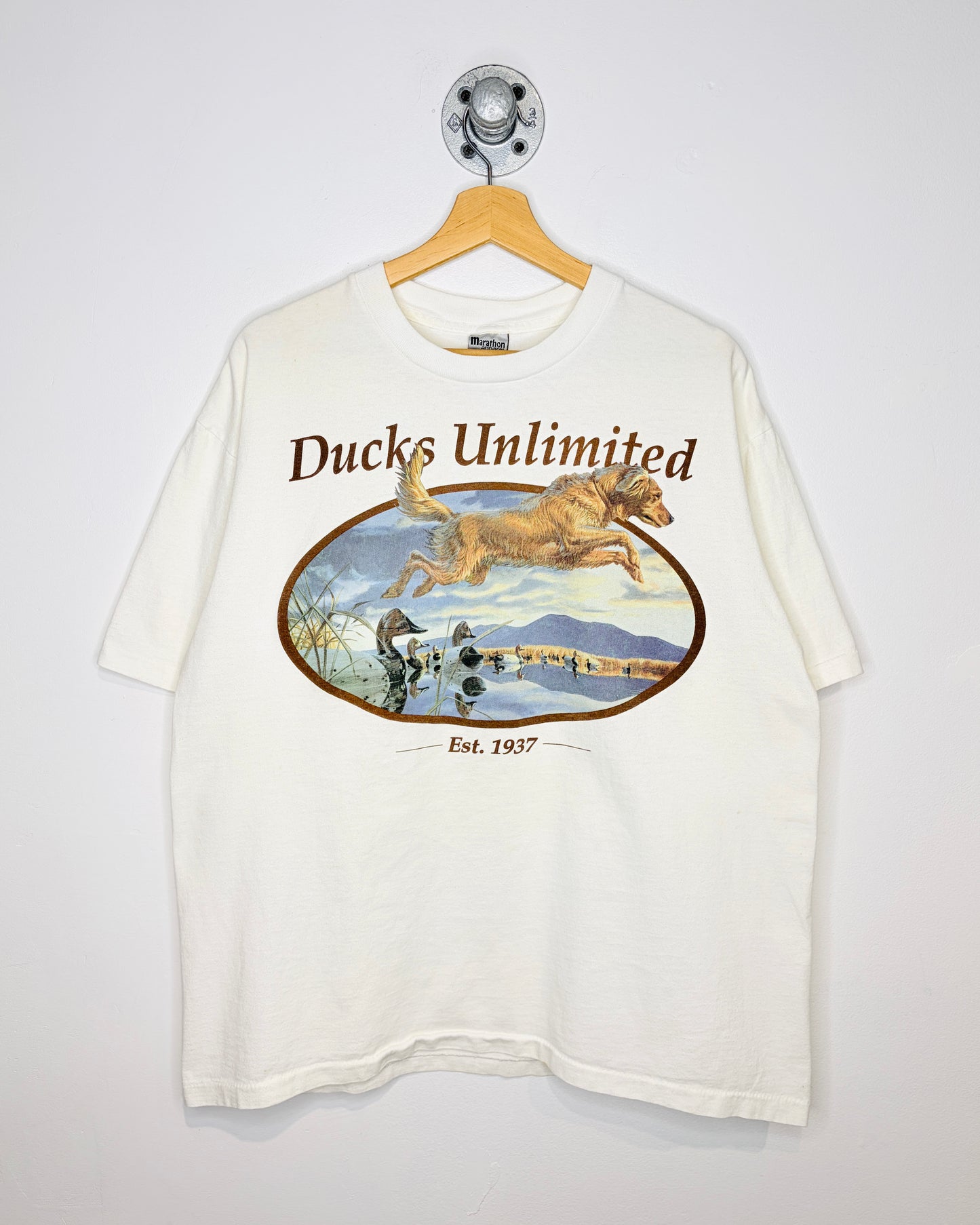 Vintage 90s Duck’s Unlimited White Tee Shirt