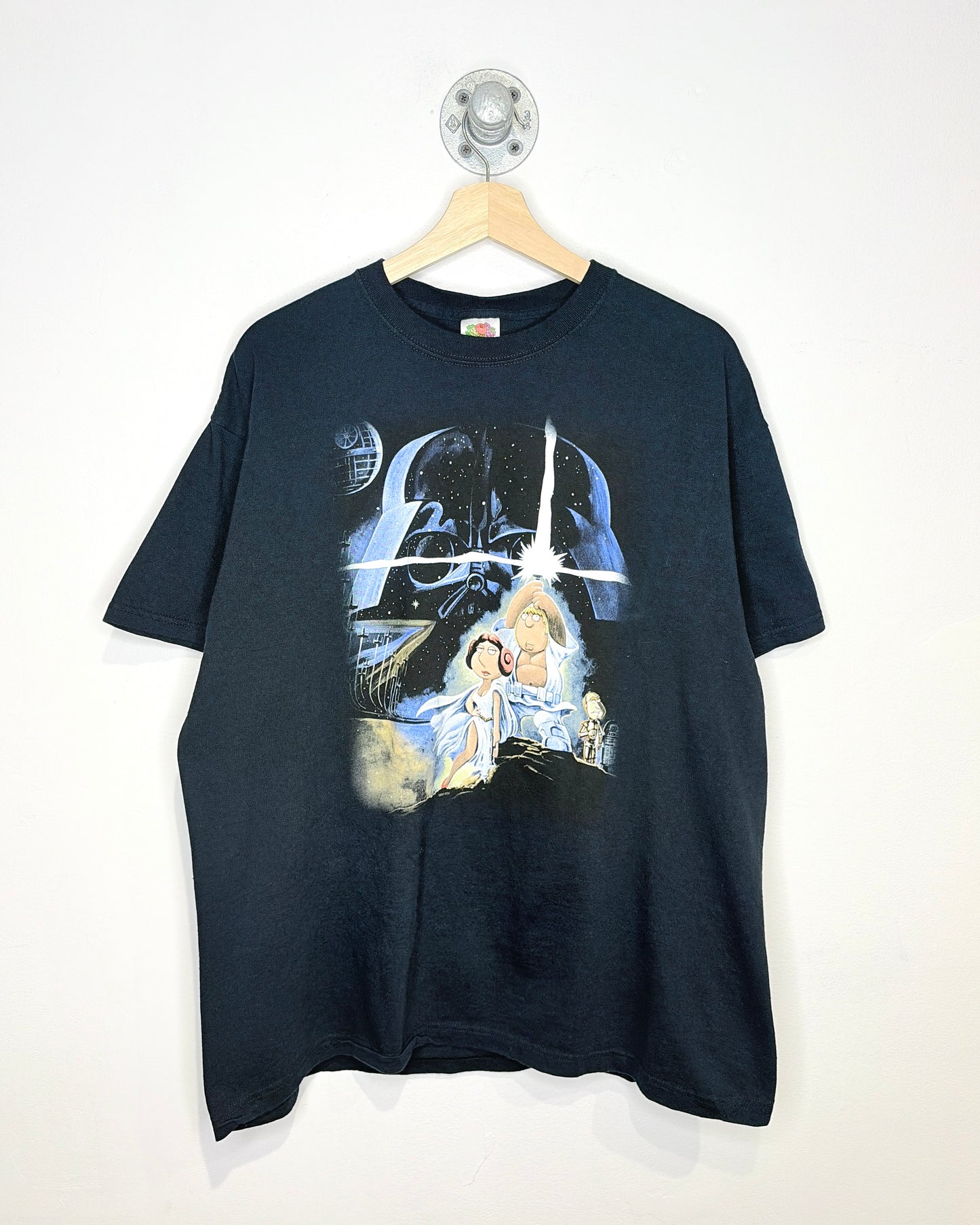 2007 Family Guy Star Wars Fox TV Black Tee Shirt