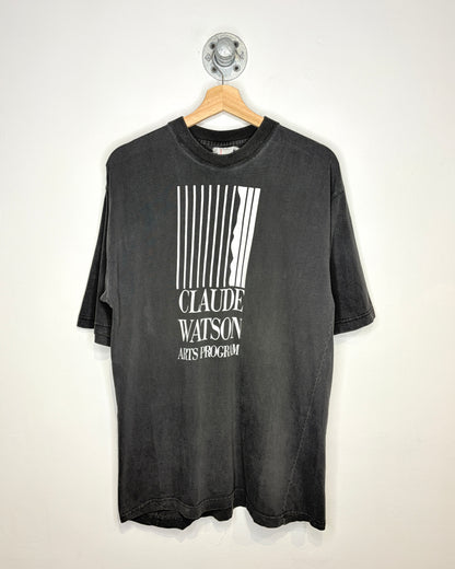 Vintage 1990s Claude Watson Arts Program Faded Black Tee Shirt