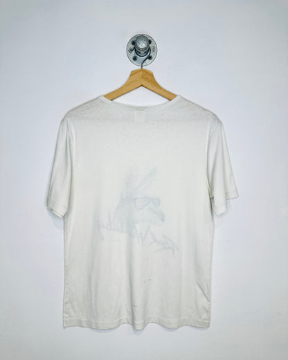 Vintage 1984 Rock Wallaby Australia Paper Thin White Tee Shirt