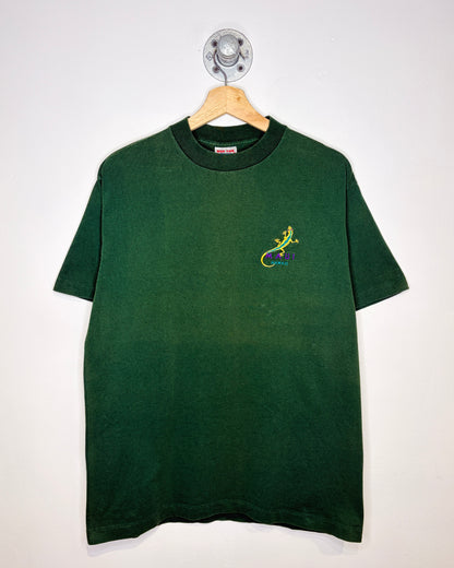 Vintage 90s Maui Hawaii Faded Forest Green Tee Shirt