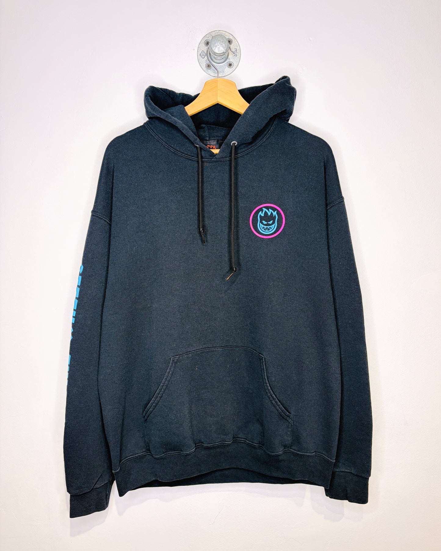 2000s Spitfire Skateboards Mini Logo Black Hoodie
