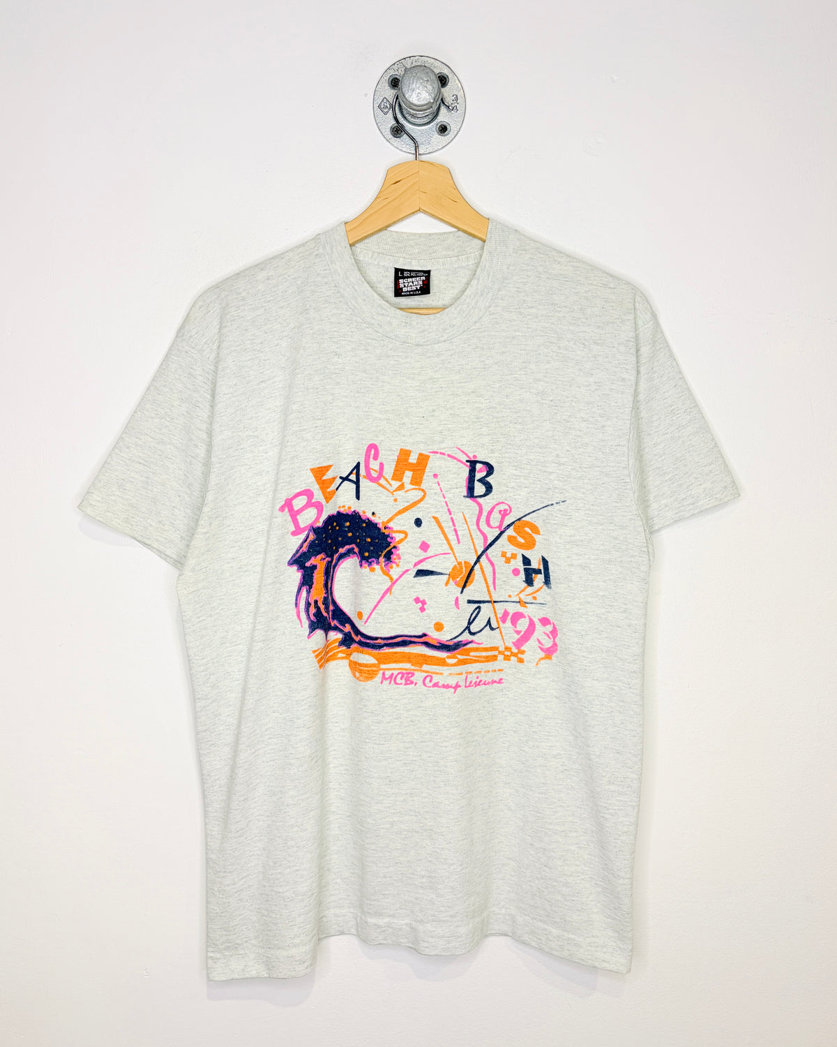 Vintage 1993 Beach Bash Ash Grey Tee Shirt