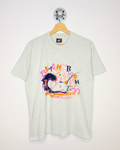 Vintage 1993 Beach Bash Ash Grey Tee Shirt