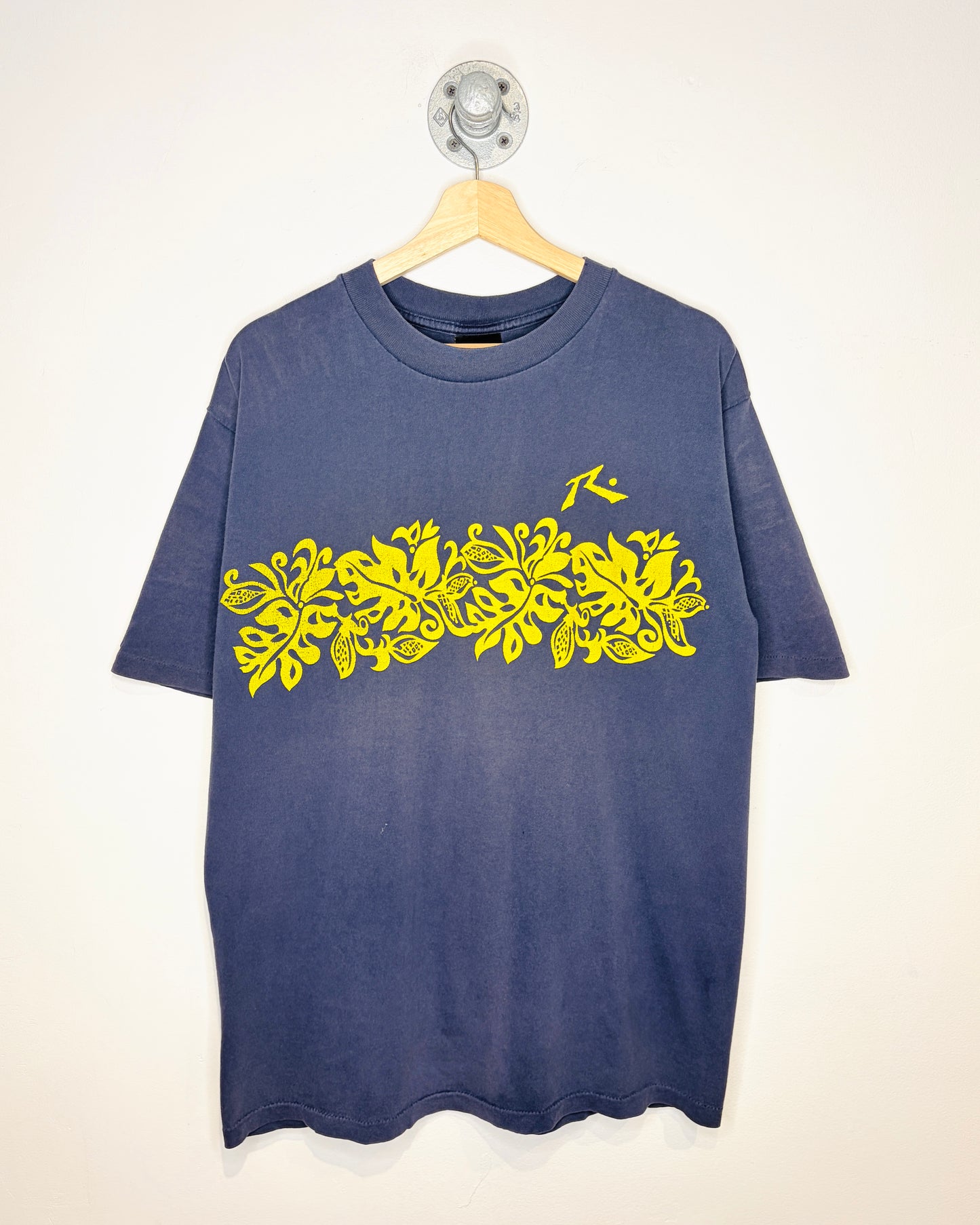 Vintage 90s Rusty Surfwear Faded Navy Blue Tee Shirt