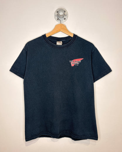 2000s Red Wing Shoes Faded Black Tee Shirt