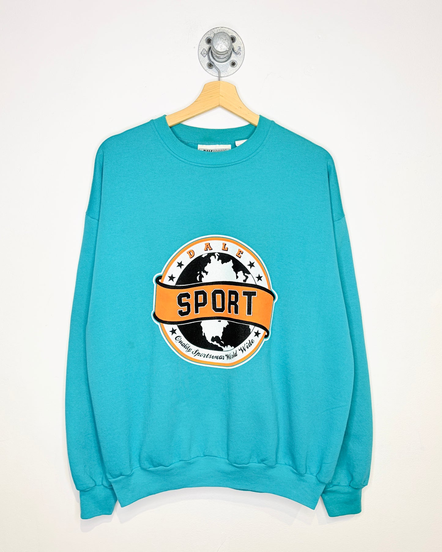 Vintage 90s Dale Sport Teal Crewneck Sweatshirt