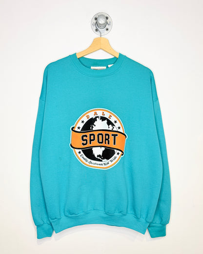 Vintage 90s Dale Sport Teal Crewneck Sweatshirt