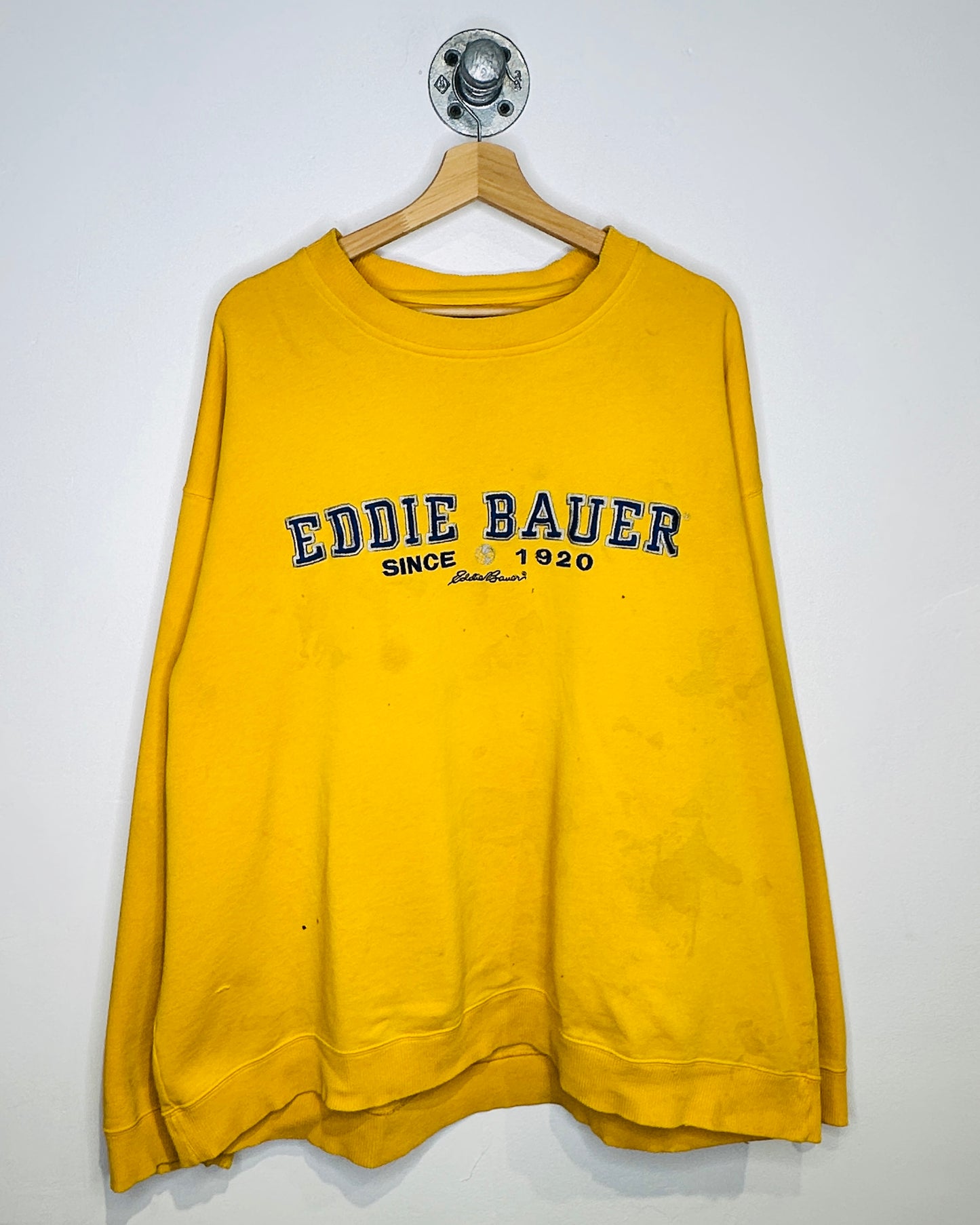 Vintage 90s Eddie Bauer Yellow Crewneck Sweatshirt