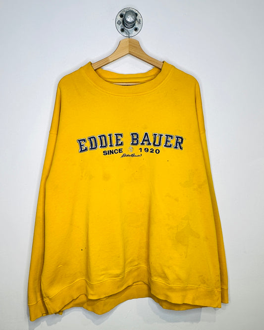 Vintage 90s Eddie Bauer Yellow Crewneck Sweatshirt